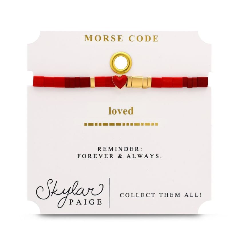 BRC Loved - Morse Code Tila Beaded Charming Bracelet