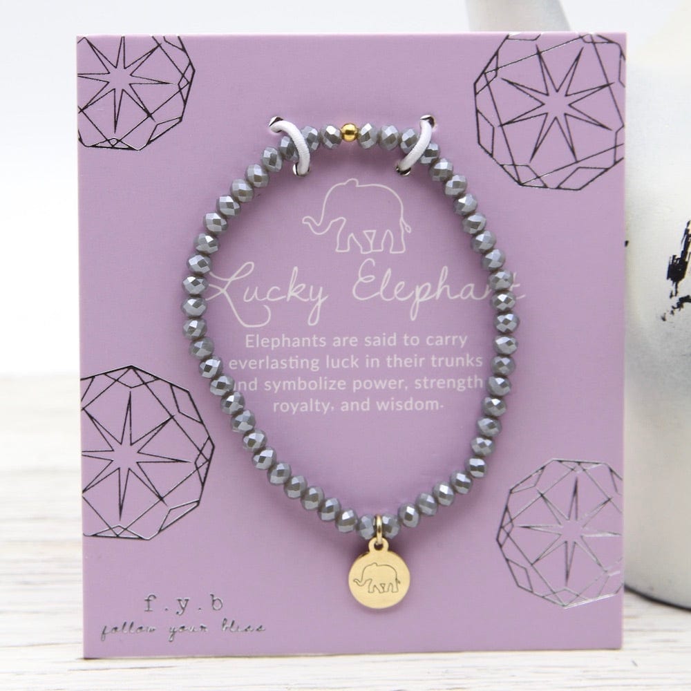 
                      
                        BRC LUCKY ELEPHANT - CRYSTAL GREY STRETCHY BRACELET
                      
                    