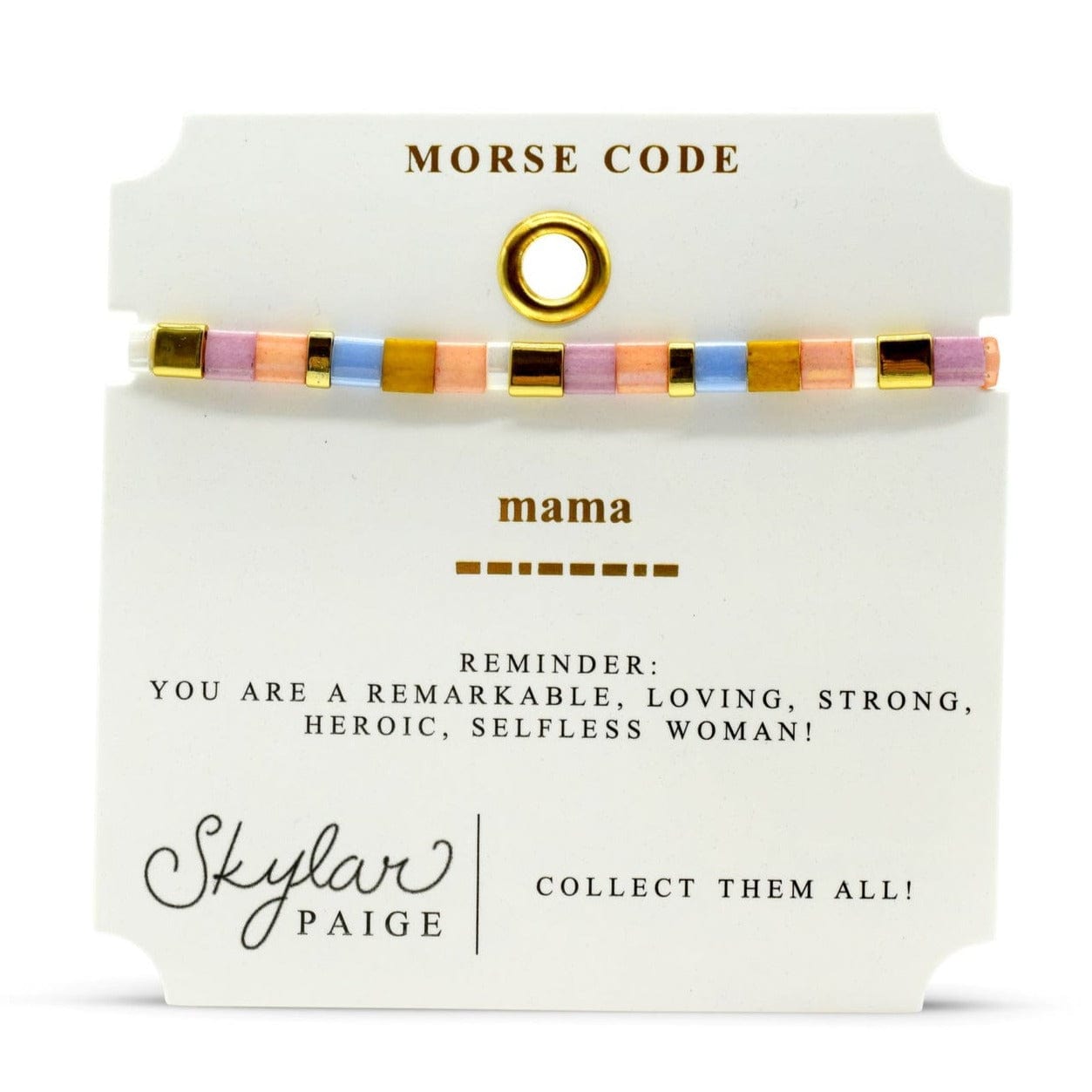 BRC MAMA - Morse Code Tila Beaded Bracelet