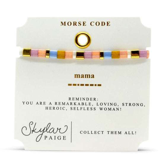 BRC MAMA - Morse Code Tila Beaded Bracelet