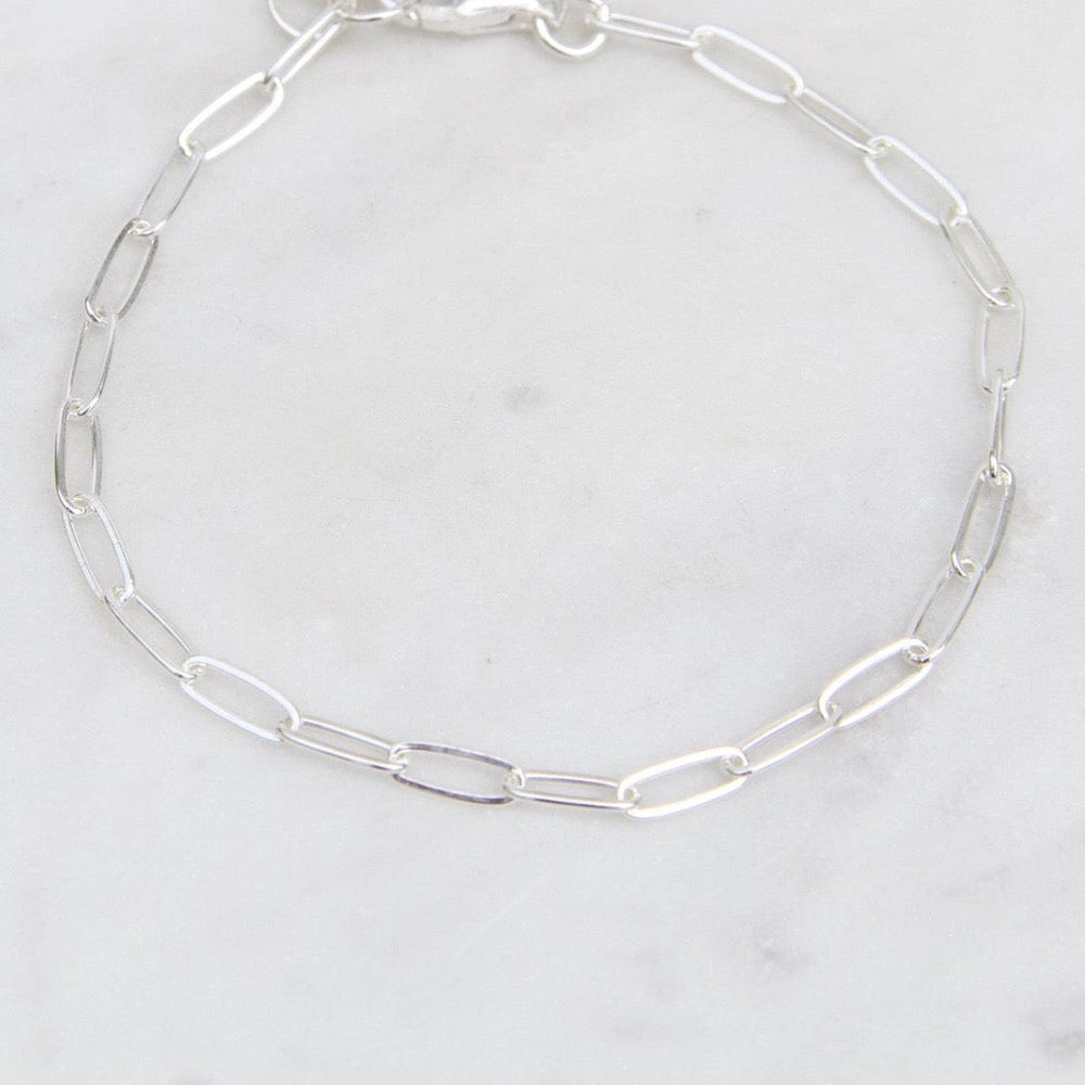 
                      
                        BRC Medium Sterling Silver Flat Drawn Cable Chain Bracelet
                      
                    