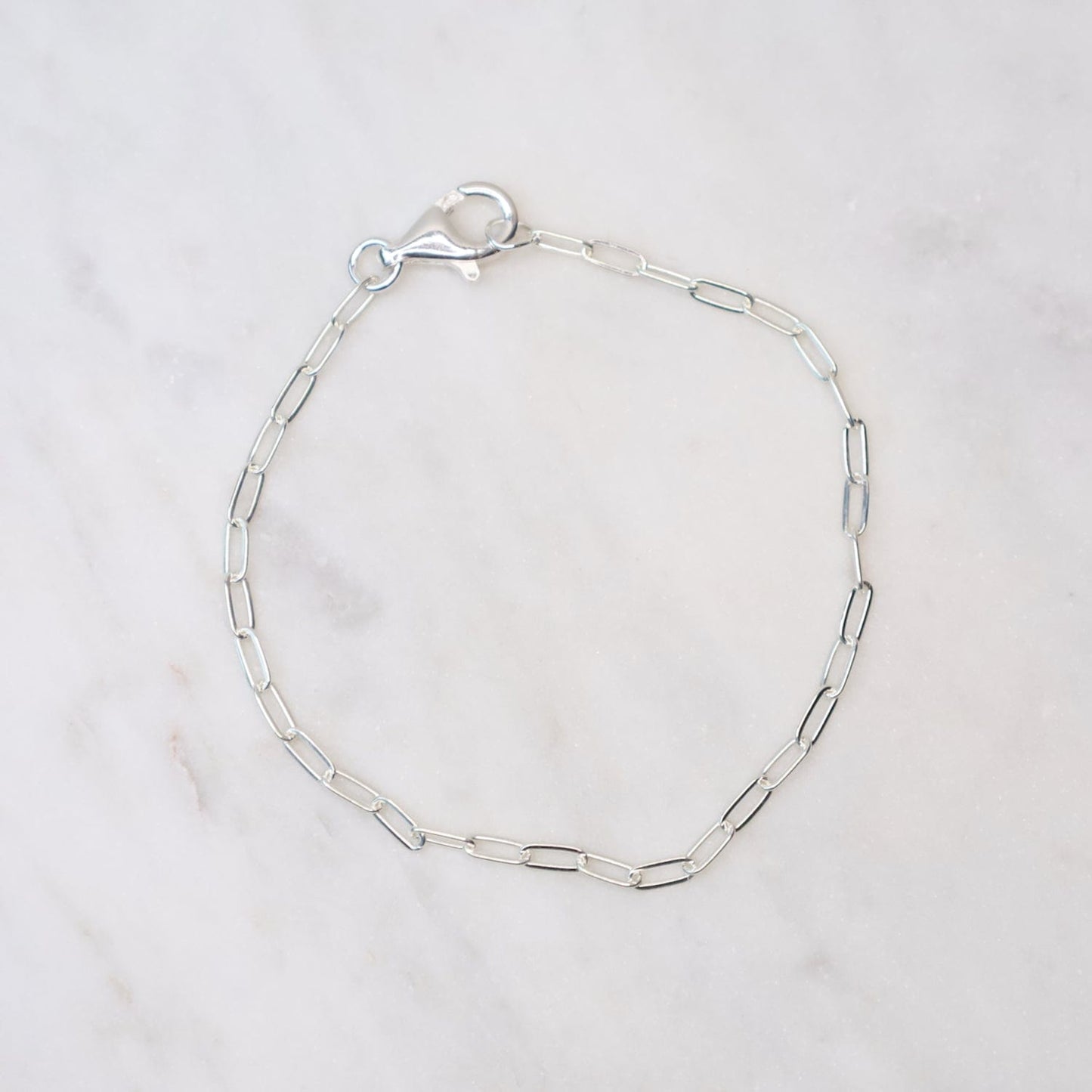 BRC Medium Sterling Silver Flat Drawn Cable Chain Bracelet