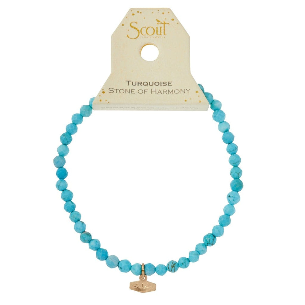 
                  
                    BRC Mini Faceted Stone Stacking Bracelet - Turquoise/Gold
                  
                