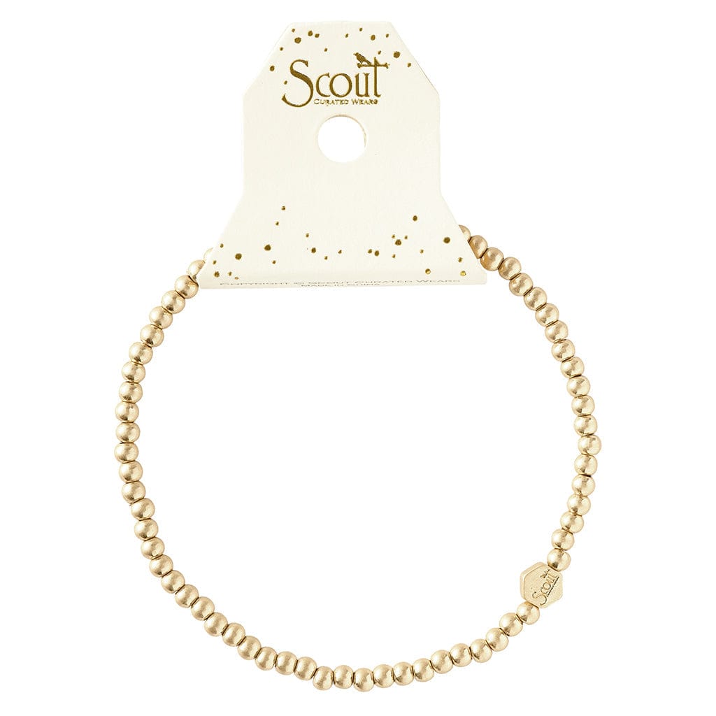 BRC Mini Metal Stacking Bracelet - Ball Beads Gold