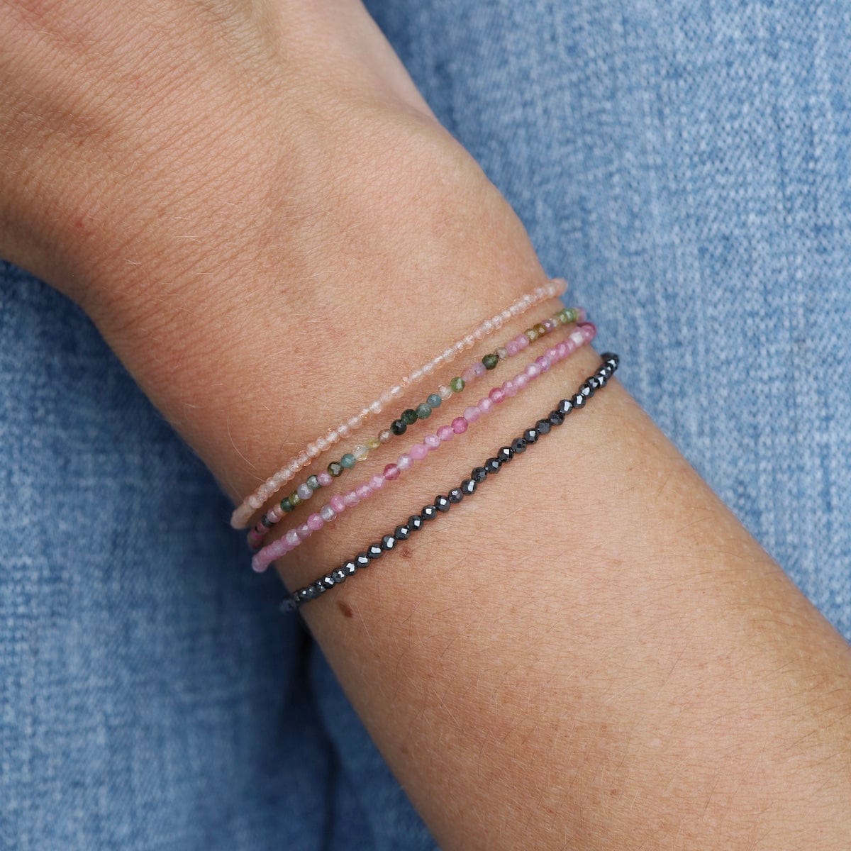 BRC Mixed Tourmaline Simple Stone Bracelet