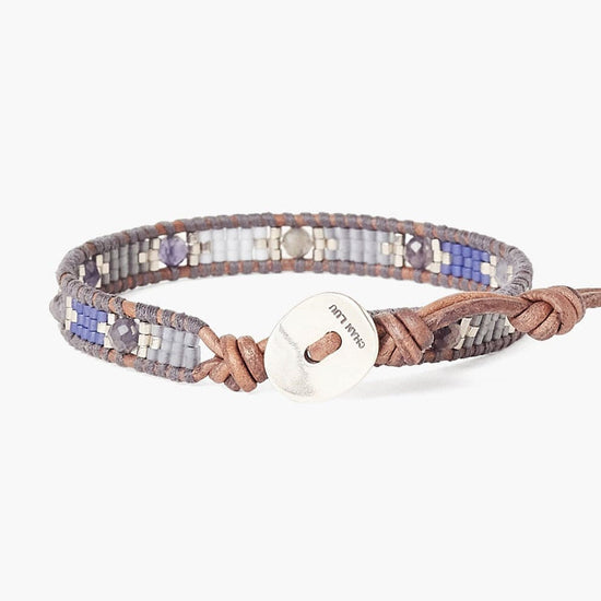 BRC Miyuki Glass & Iolite Single Wrap Bracelet