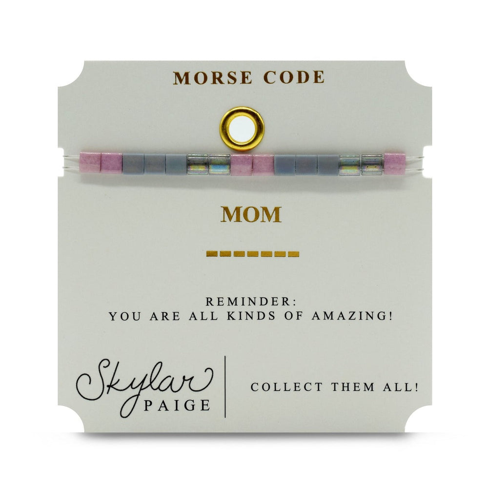 BRC Mom - Morse Code Tila Beaded Bracelet