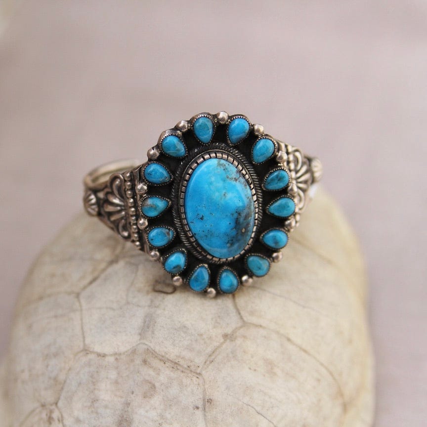 
                  
                    BRC Morenci Turquoise Center Cluster Cuff Bracelet
                  
                