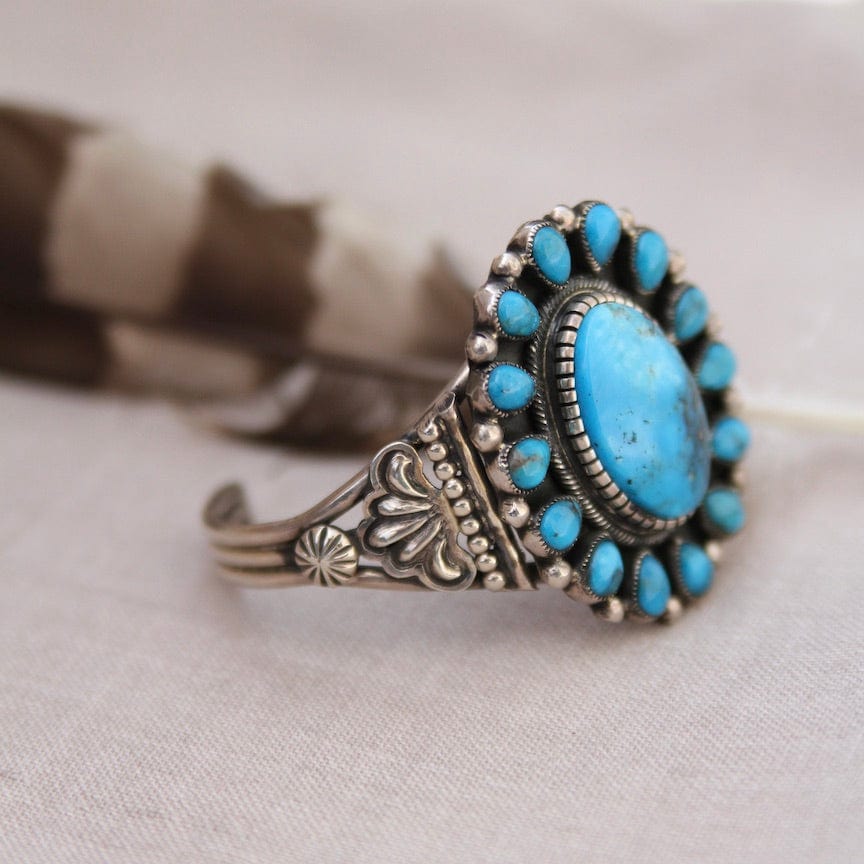 
                  
                    BRC Morenci Turquoise Center Cluster Cuff Bracelet
                  
                