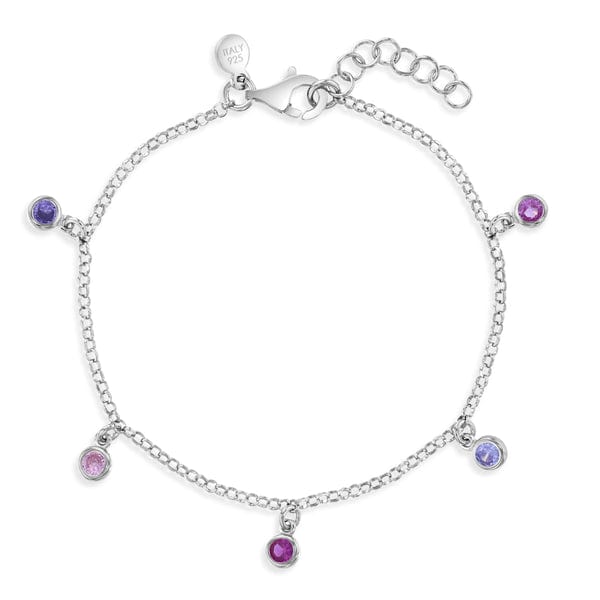 BRC Multicolor CZ Charm Little Girls Bracelet