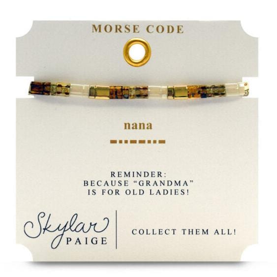 BRC Nana - Morse Code Tila Beaded Bracelet