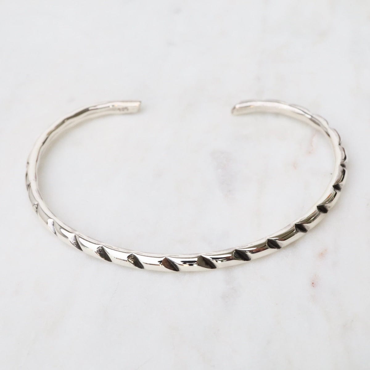 BRC Narrow Twisted Sterling Silver Cuff