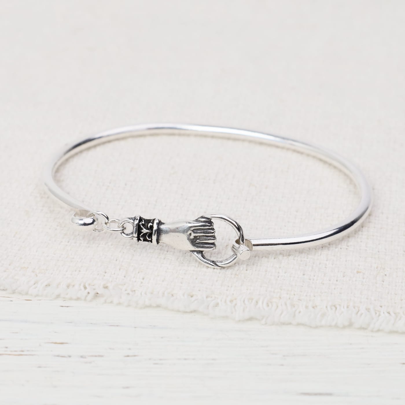 BRC "Never Let Go" Sterling Bangle