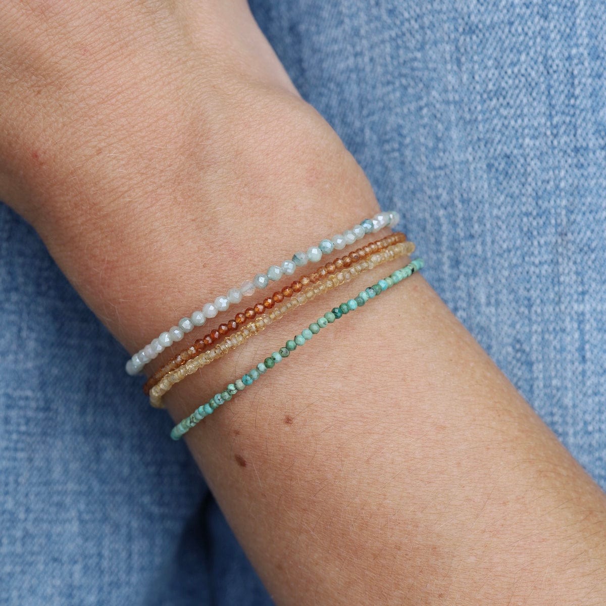 BRC Ombre Hessonite Simple Stone Bracelet