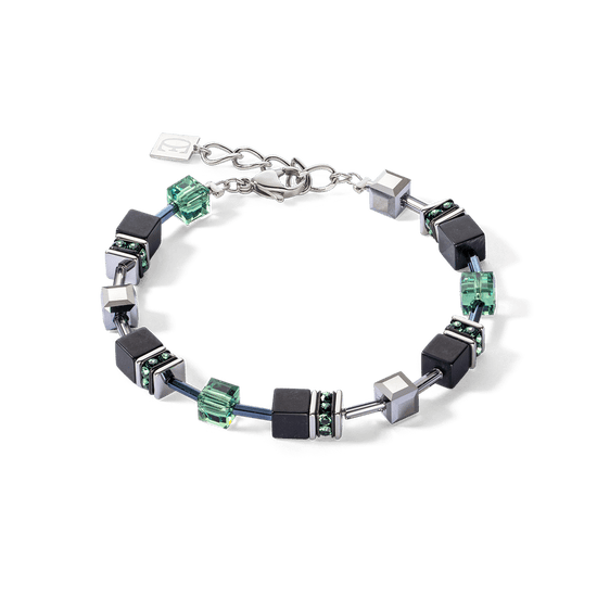 BRC Onyx and Green GeoCube Bracelet