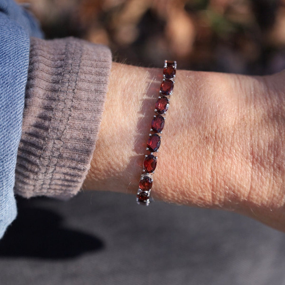 
                  
                    BRC Oval Garnet Tennis Bracelet
                  
                