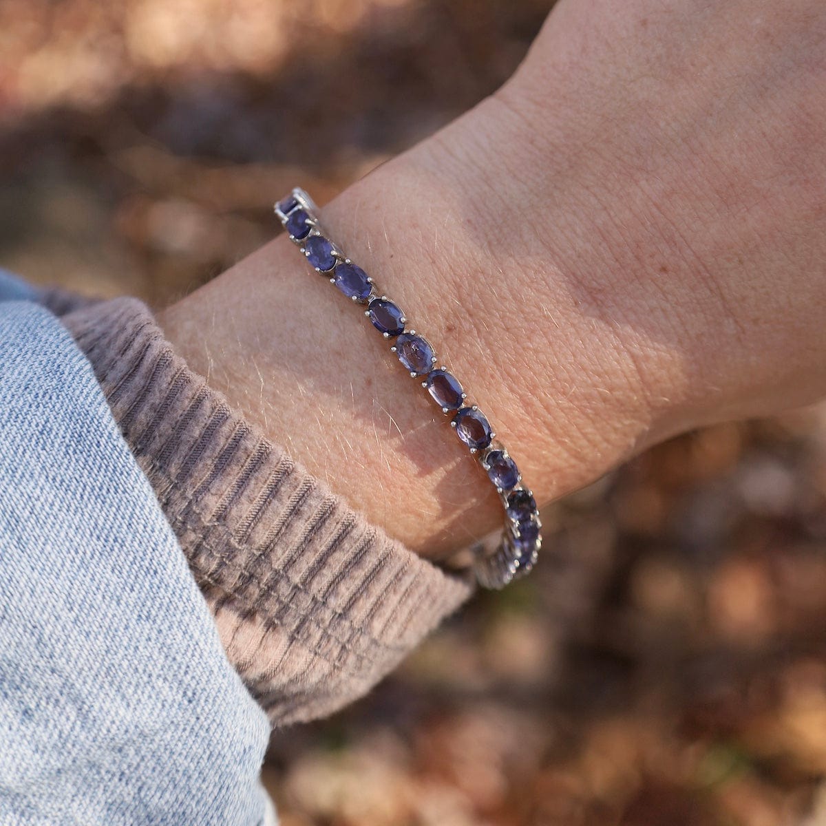 BRC Oval Iolite Tennis Bracelet