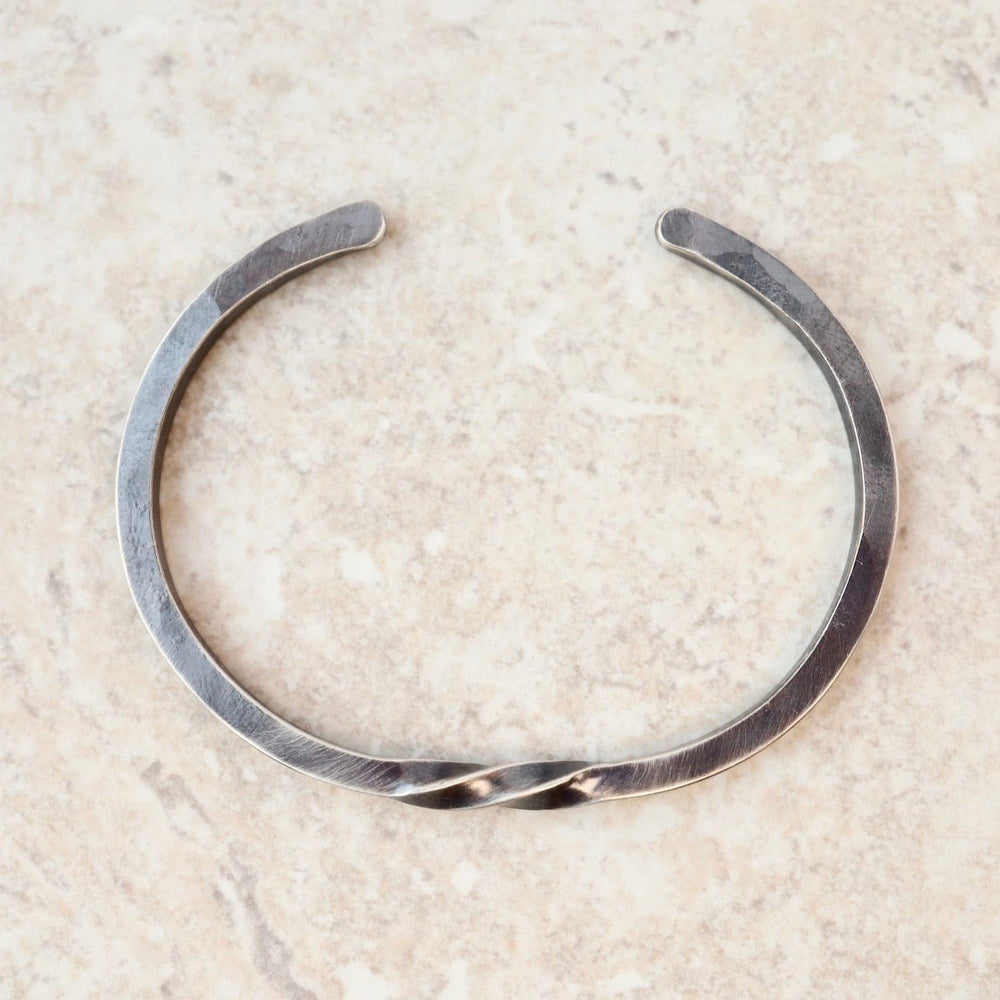 
                  
                    BRC Oxidized Silver Thick Bias Cuff with Partial Twist
                  
                