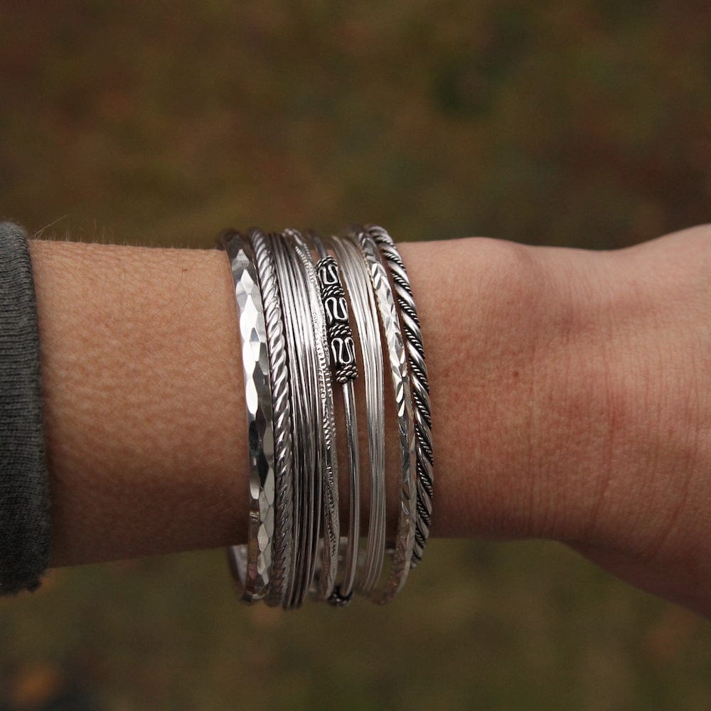 
                      
                        BRC Oxidized Twisted Bangle
                      
                    