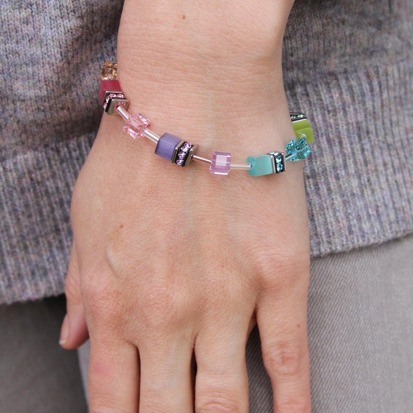 BRC Pastel Rainbow Cat's Eye Bracelet