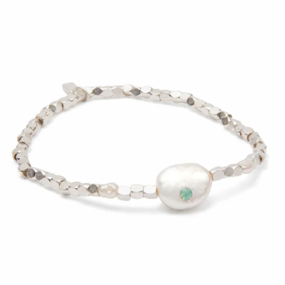 BRC Pearl Affirmation Bracelet - Courage/Silver