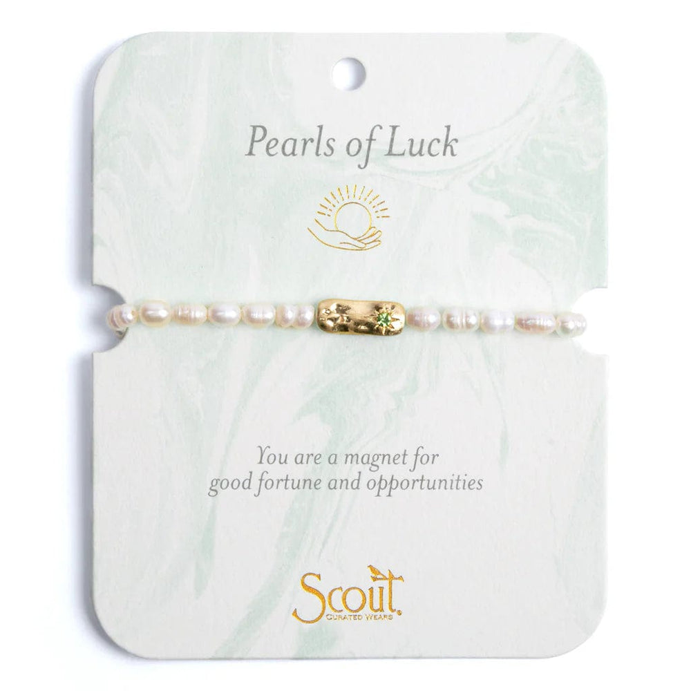 
                      
                        BRC Pearl Affirmation Bracelet - Luck/Gold
                      
                    