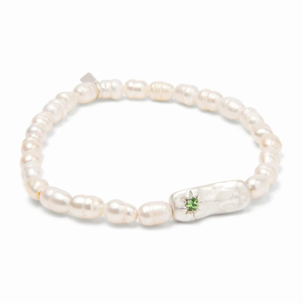 BRC Pearl Affirmation Bracelet - Luck/Silver