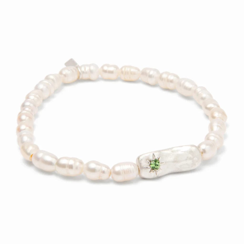 BRC Pearl Affirmation Bracelet - Luck/Silver