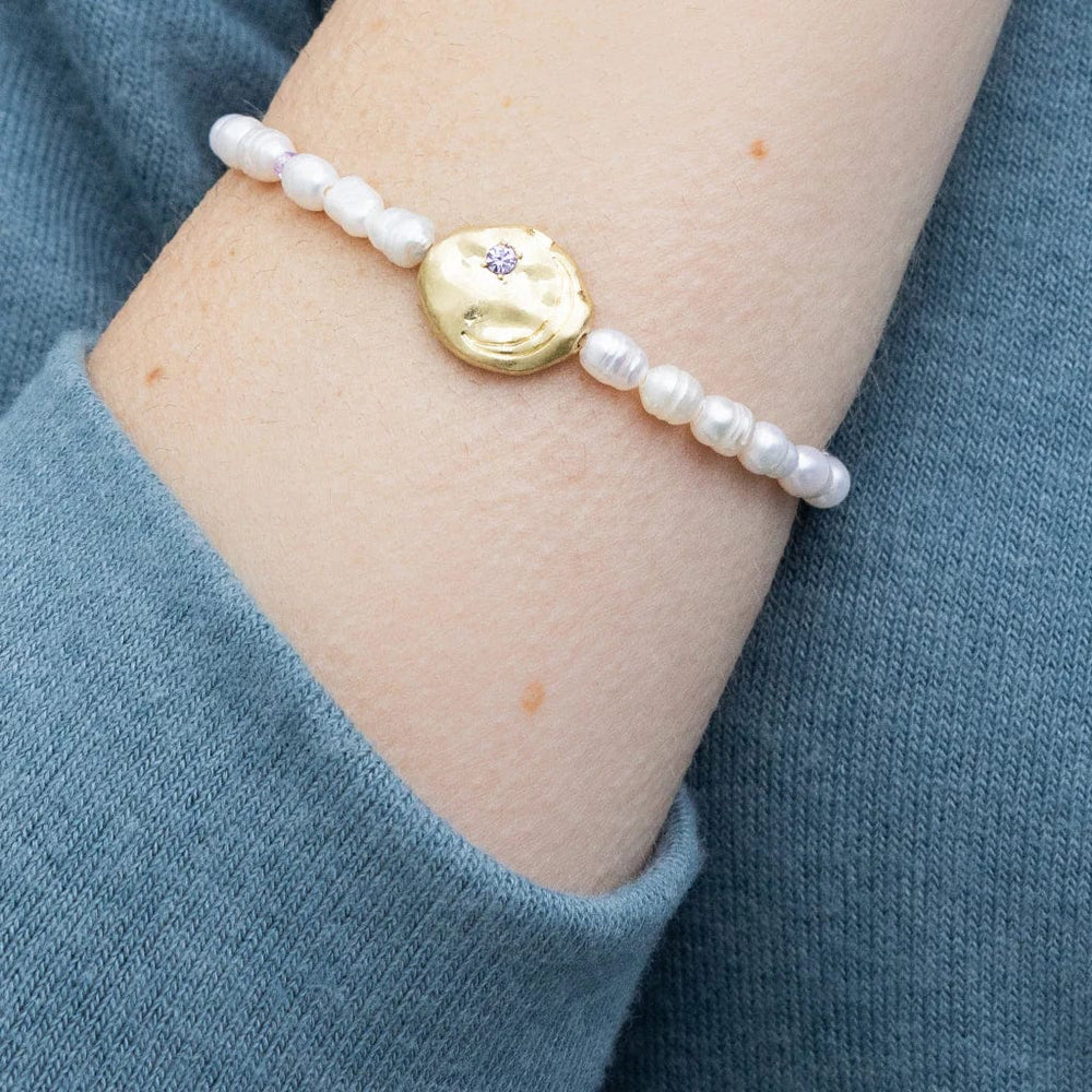 BRC Pearl Affirmation Bracelet - Protection/Gold