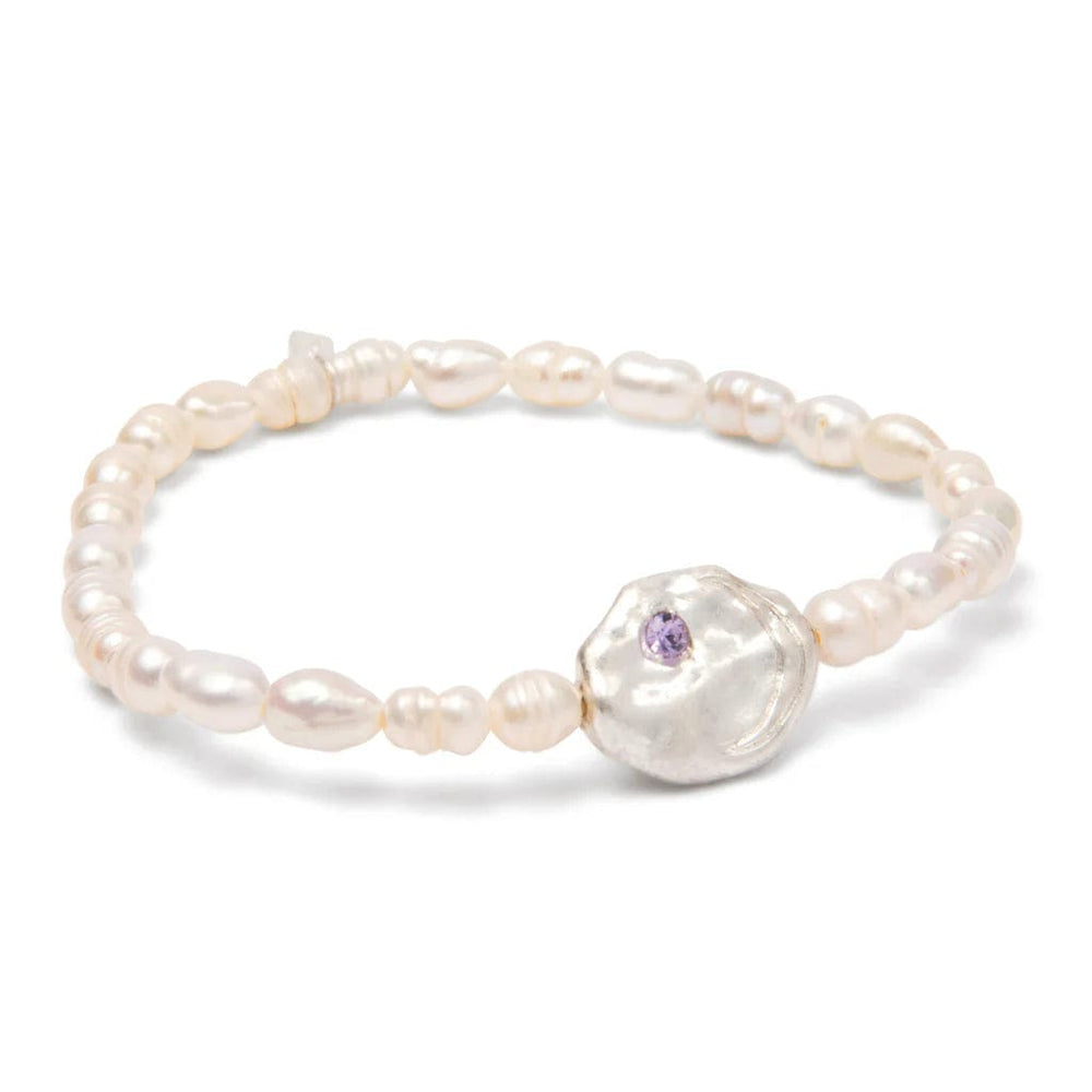 
                      
                        BRC Pearl Affirmation Bracelet - Protection/Silver
                      
                    