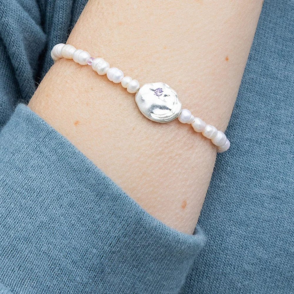 
                      
                        BRC Pearl Affirmation Bracelet - Protection/Silver
                      
                    