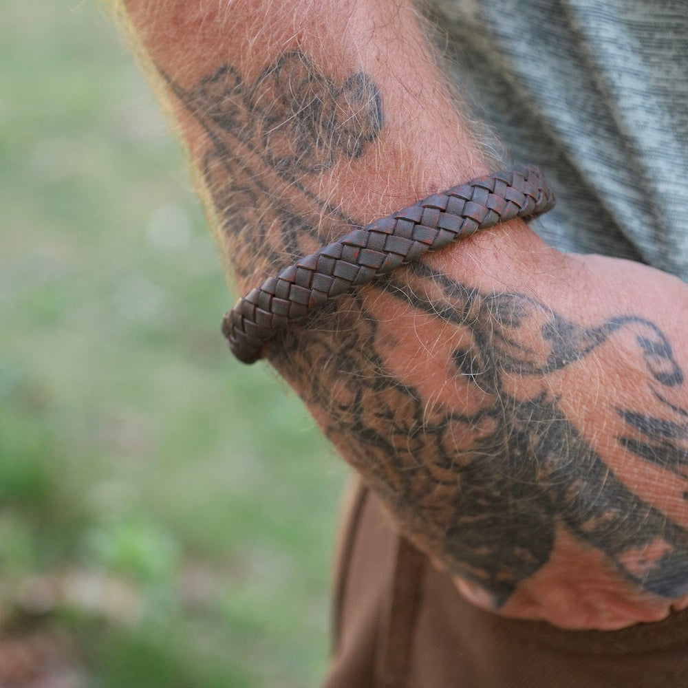 
                  
                    BRC Pegasus Gray Braided Leather Bracelet - Approx 8"
                  
                