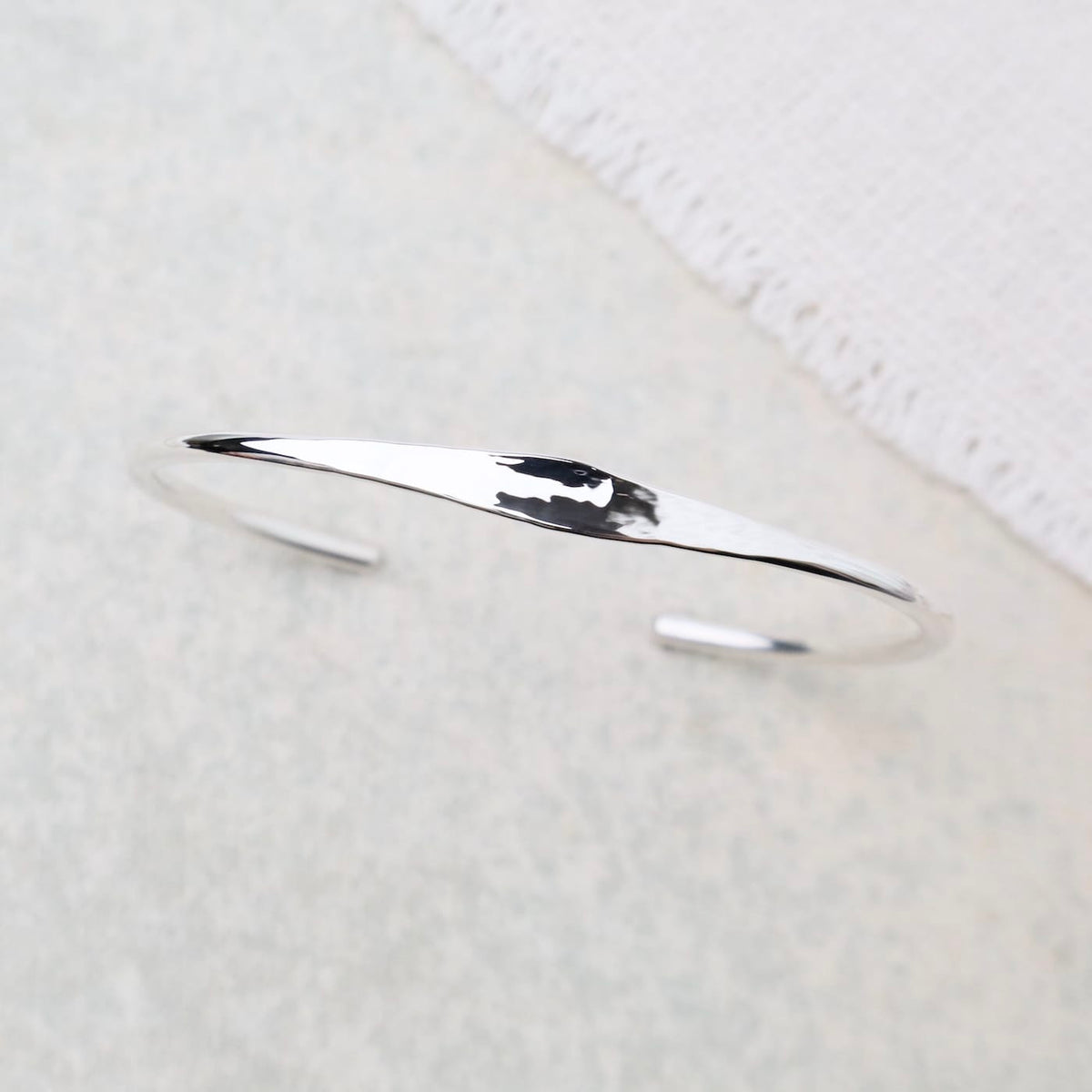 BRC Petite Cuff with Flared Hammered Center