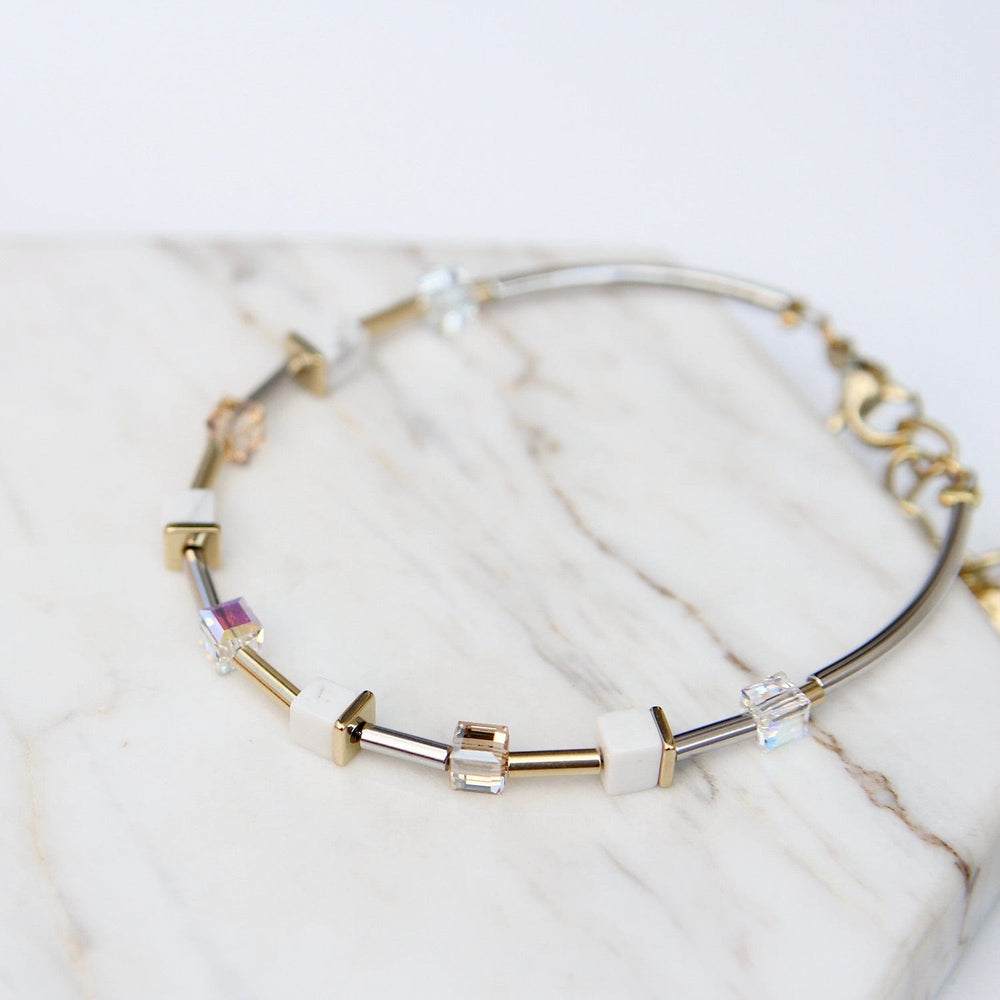 BRC Petite Howlite Geo Cube Bracelet