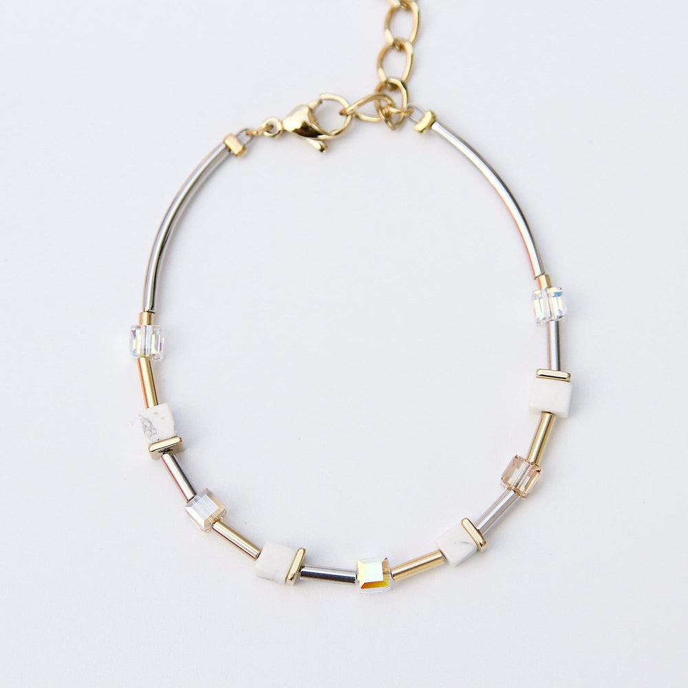 
                  
                    BRC Petite Howlite Geo Cube Bracelet
                  
                