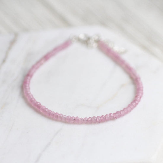 BRC Pink Chalcedony Simple Stone Bracelet
