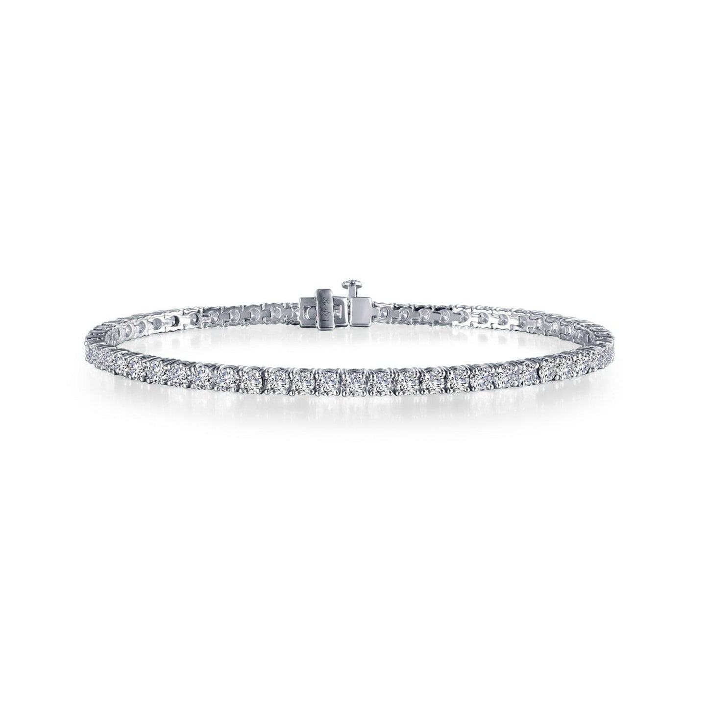BRC-PPL 2.5 CTW Diamond Platinum Plated Classic Tennis Bracelet