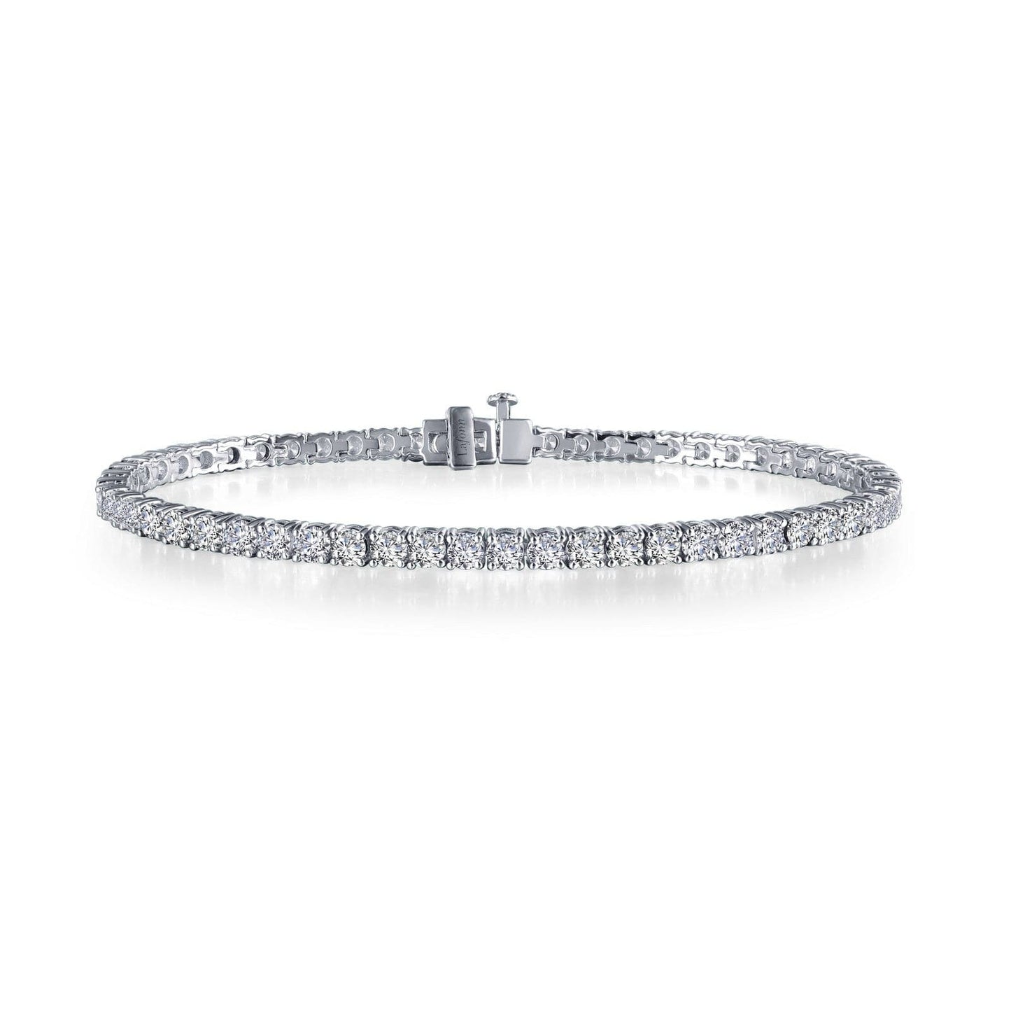 BRC-PPL 3.5 CTW Diamond Platinum Plated Classic Tennis Bracelet