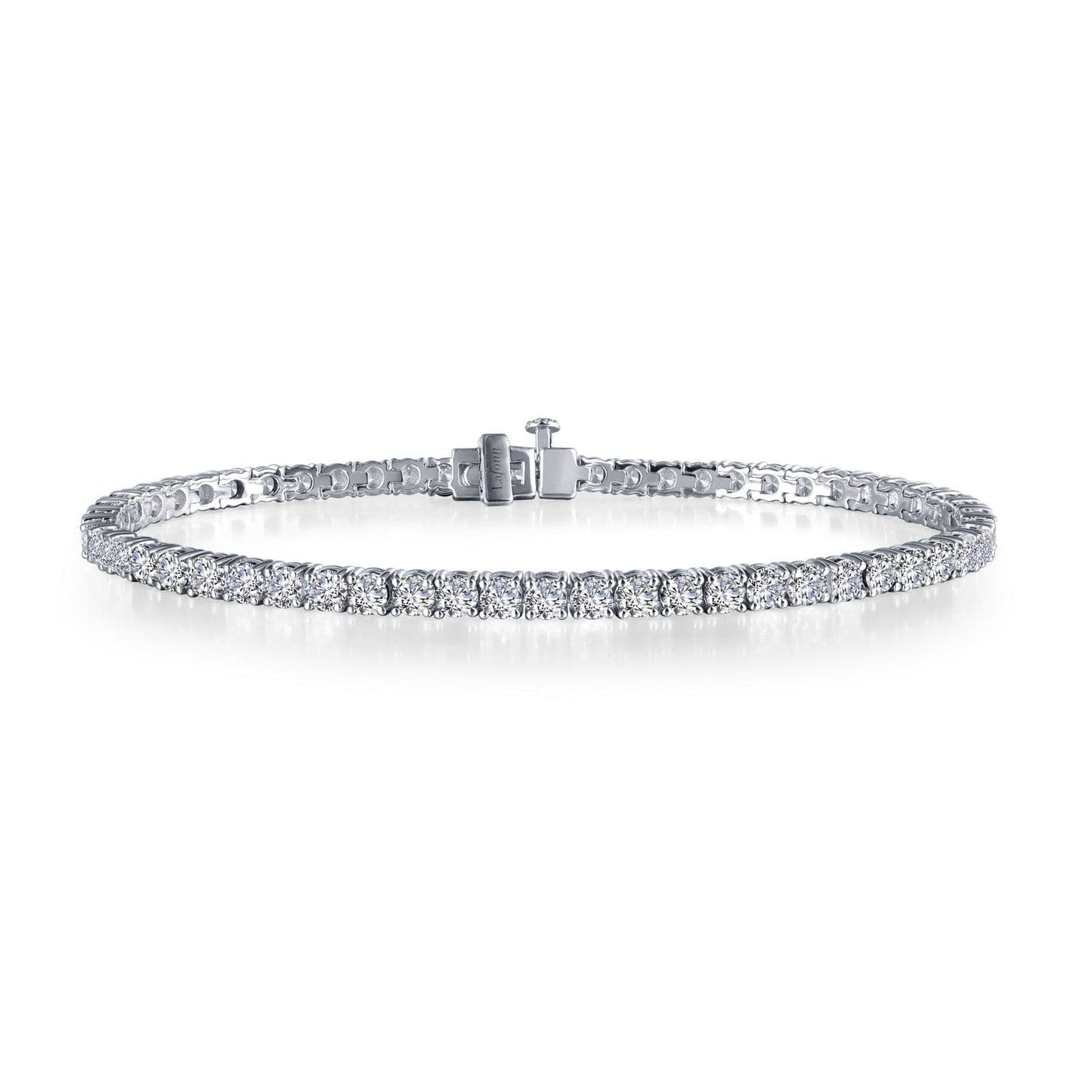 BRC-PPL 5.25 CTW Diamond Platnium Plated Classic Tennis Bracelet