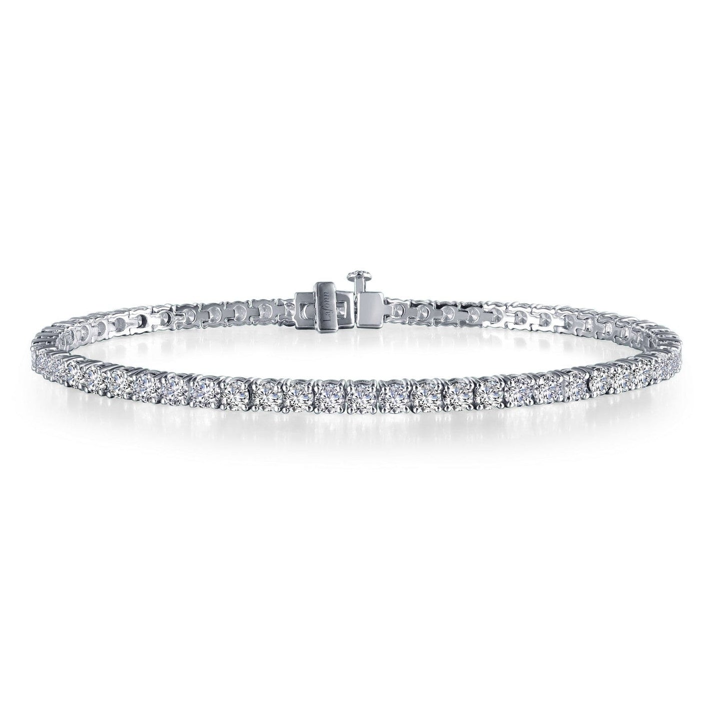 BRC-PPL 7.5 CTW Diamond Platinum Plated Classic Tennis Bracelet