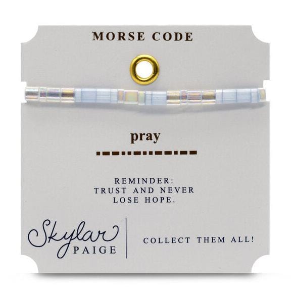 BRC Pray - Morse Code Tila Beaded Bracelet