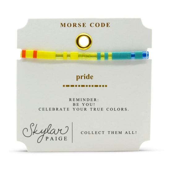 BRC Pride - Morse Code Tila Beaded Bracelet