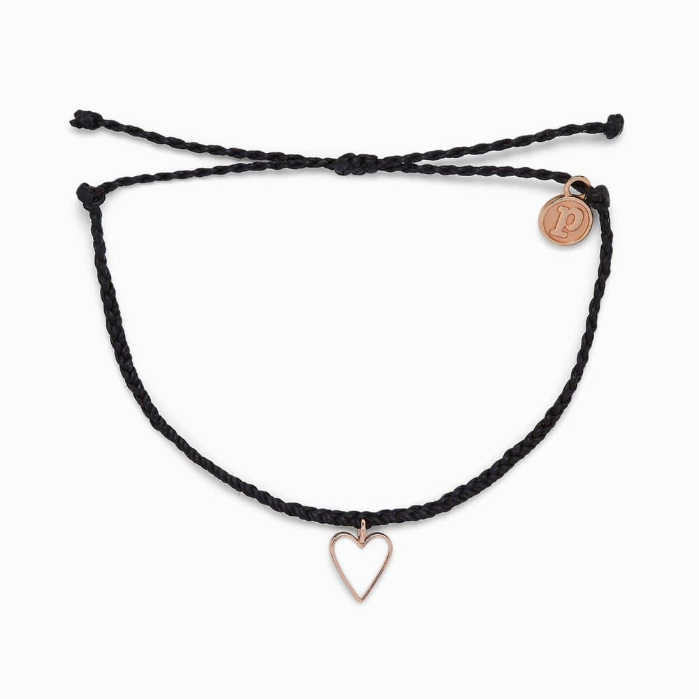 BRC Pura Vida Petite Heart Charm Bracelet ~ Black