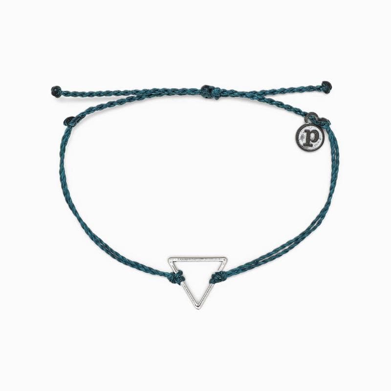 
                      
                        BRC Pura Vida Silver Triangle Bracelet ~ Mediterranean Green
                      
                    