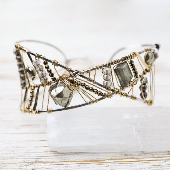 Pyrite Leaf Bracelet – Dandelion Jewelry