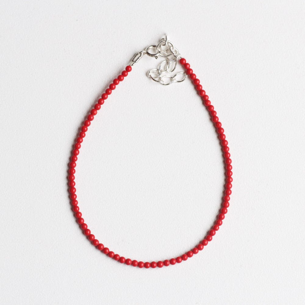 BRC Red Coral Simple Stone Bracelet