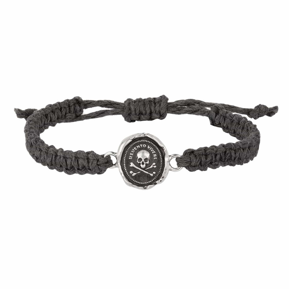 BRC Remember To Live Braided Bracelet - Charcoal