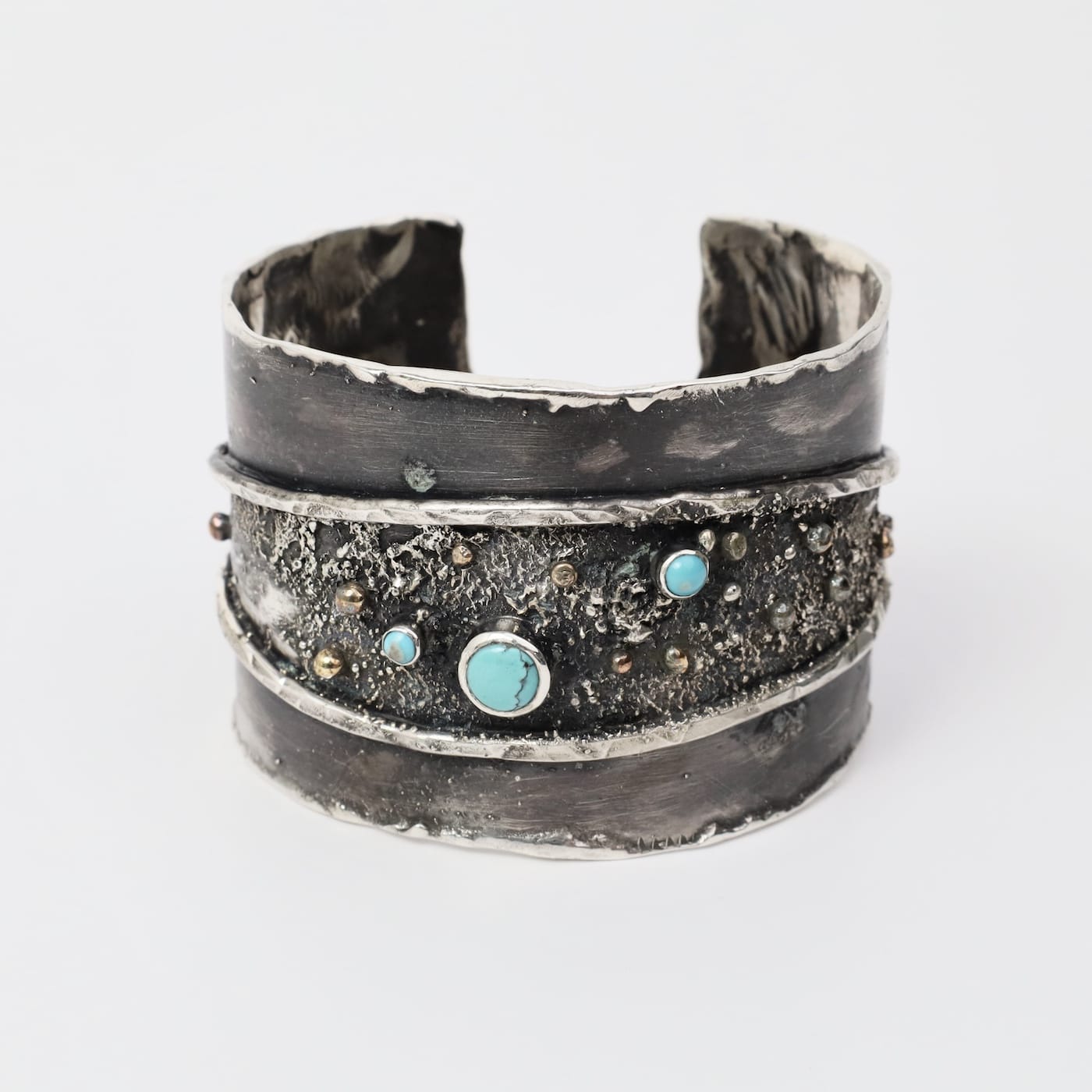 BRC Reticulated Cuff with Turquoise