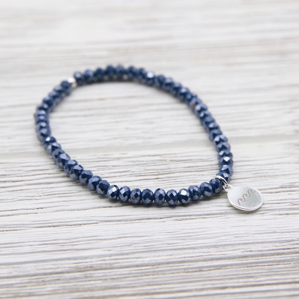 
                  
                    BRC Ride the Wave ~ Stretchy Navy Crystal Bracelet
                  
                