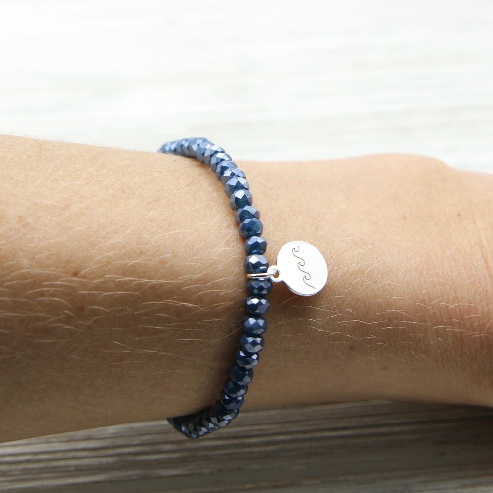 
                  
                    BRC Ride the Wave ~ Stretchy Navy Crystal Bracelet
                  
                